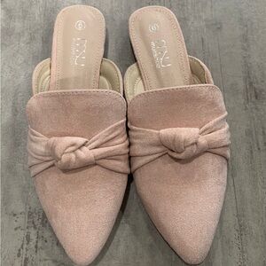 Miu Miu Blush Suede Knotted Mules~New!!